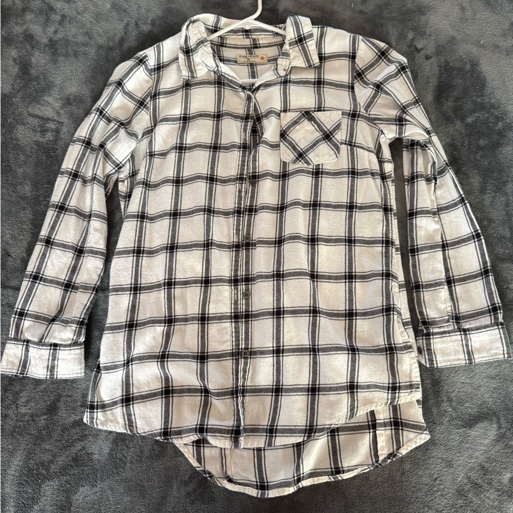 Ruff Hewn Black and White Button Down Shirt